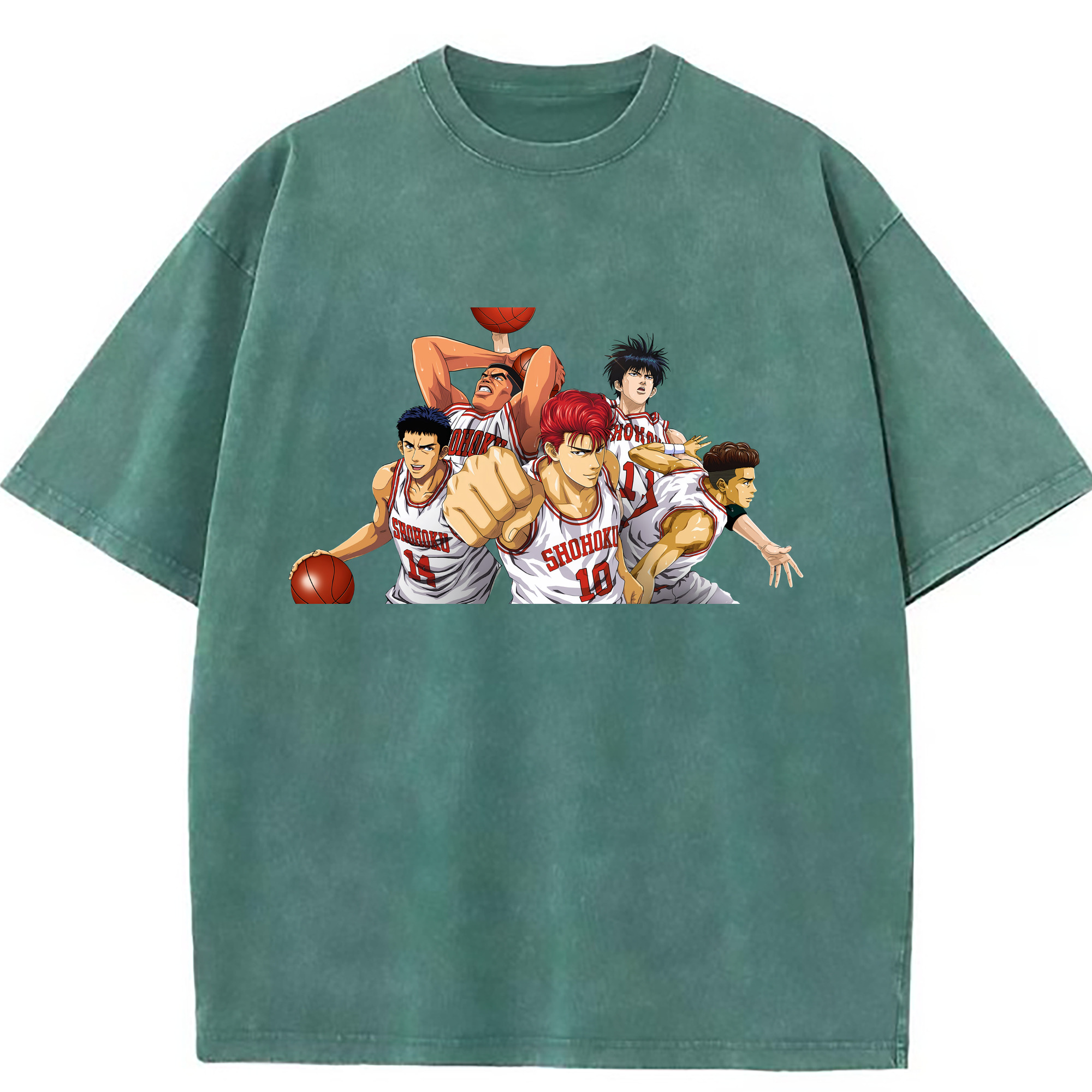 （画像用） SLAM DUNK／スラムダンク 綿100% ヴィンテージ風 半袖Tシャツ（フロントプリント）